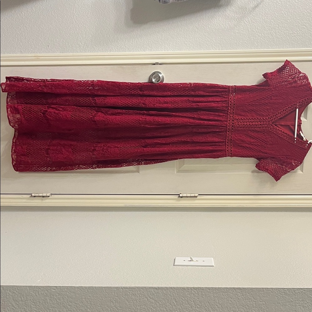 Altar'd State Burgundy Lace Dress